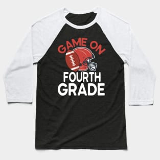 Football Player Student Back To School Game On Fourth Grade Baseball T-Shirt